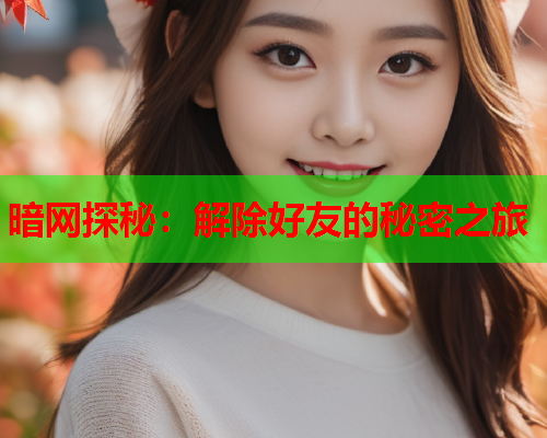 暗网探秘：解除好友的秘密之旅  第2张